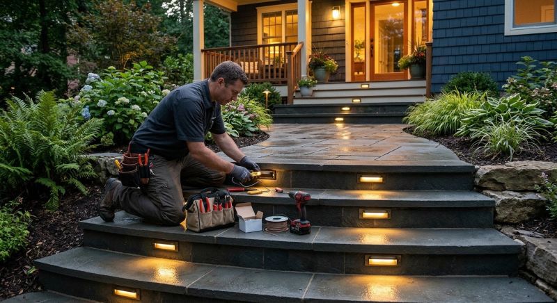 Courtyard Light Installation in Heber City, UT